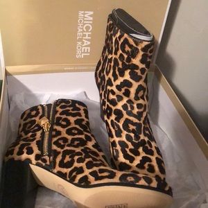 Michael Kors Leopard Print Bootie